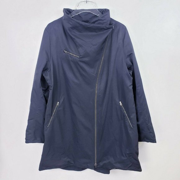 Eileen Fisher Jackets & Blazers - Eileen Fisher Asymmetrical Zipper Jacket Hi-Lo Hem